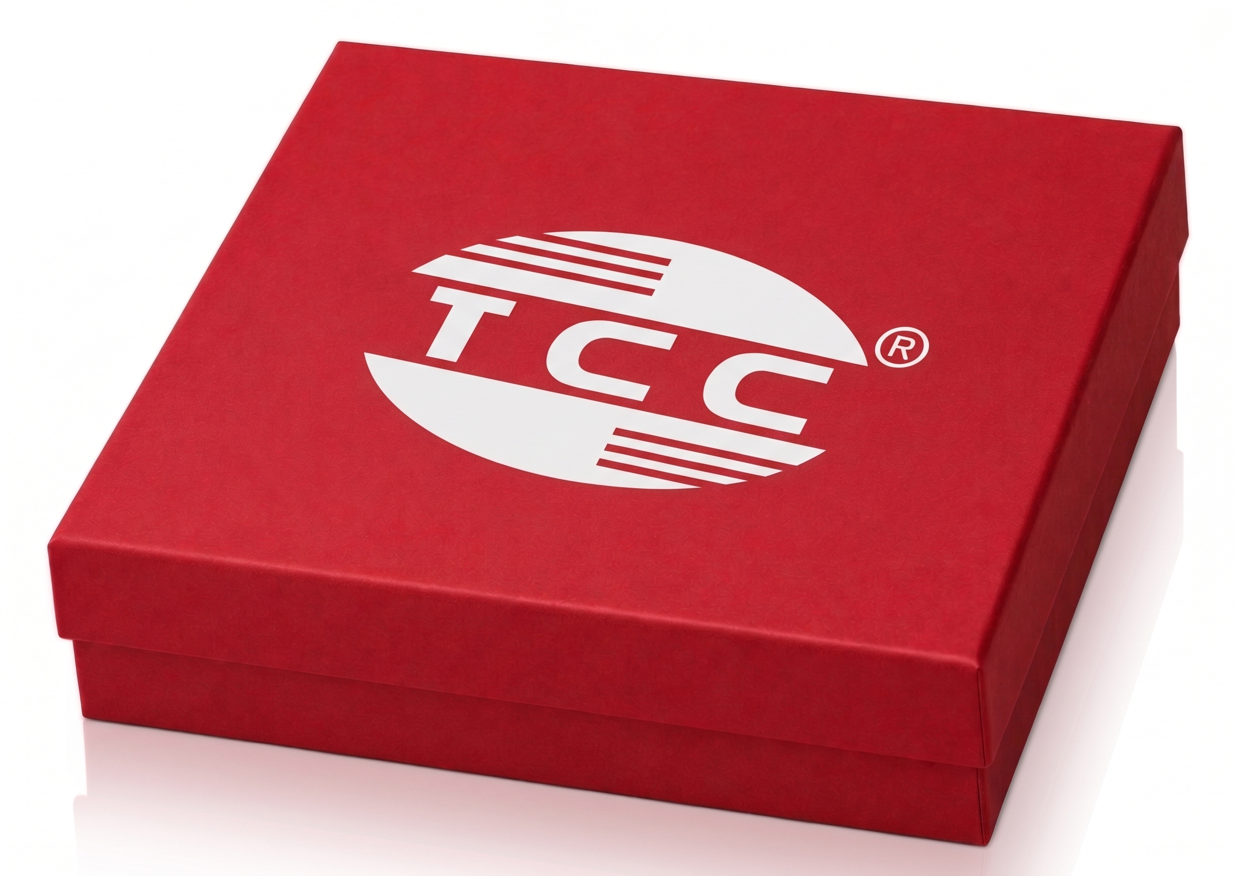 Phương án hộp đỏ nắp rời in logo TCC trong bộ ảnh nguồn mẫu 21